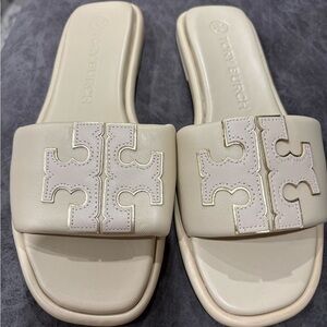 Tory Burch Beige Slide Sandals 9